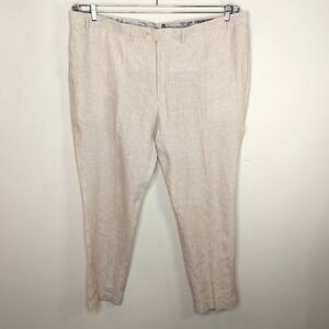 TALLIA Linen Pants 48 x 32 Flat Front Work Wedding Beach